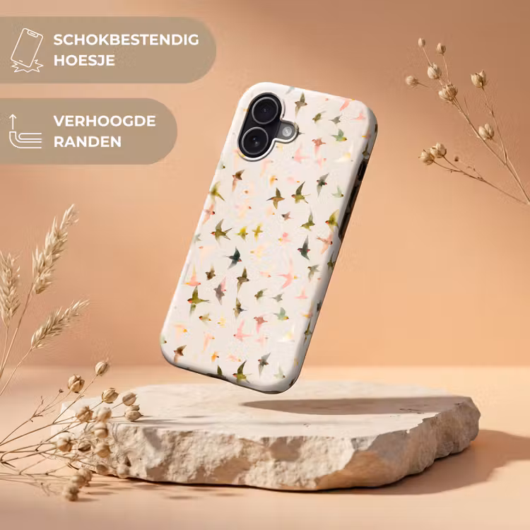 Vogels - Vliegen - Kleurrijk Toughcase MagSafe Apple iPhone 17 klein 1017 -USP_RandenV_NL