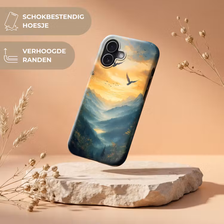 Vogels - Zon - Bomen - Groen Toughcase MagSafe Apple iPhone 17 klein -USP_RandenV_NL