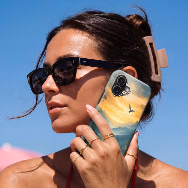 Vogels - Zon - Bomen - Groen Toughcase MagSafe Apple iPhone 17 klein -Sfeer2V