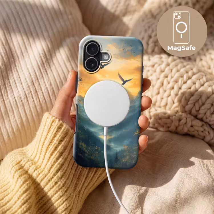 Vogels - Zon - Bomen - Groen Toughcase MagSafe Apple iPhone 17 klein -USP_MagsafeV