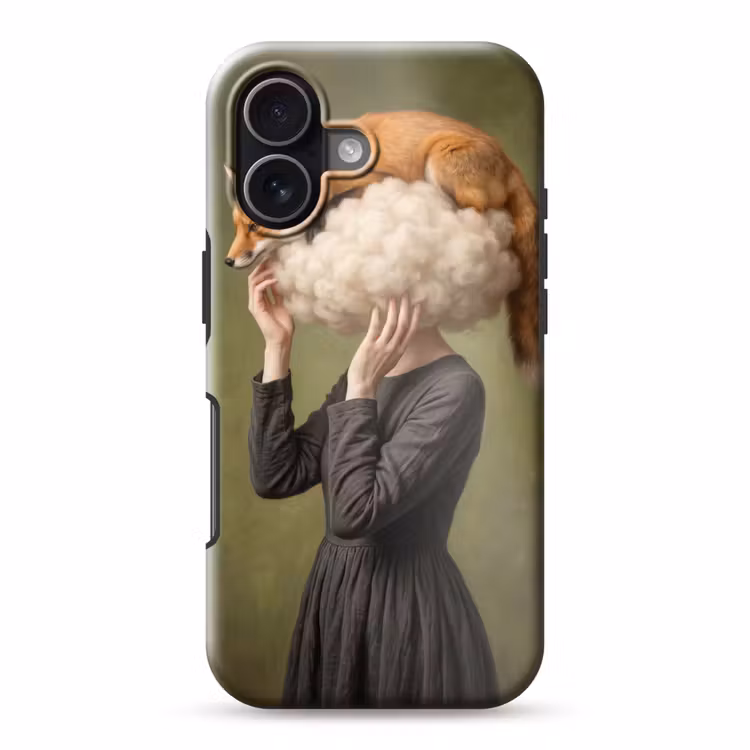 Vos - Surrealistisch - Groen Toughcase MagSafe Apple iPhone 17 klein -3d