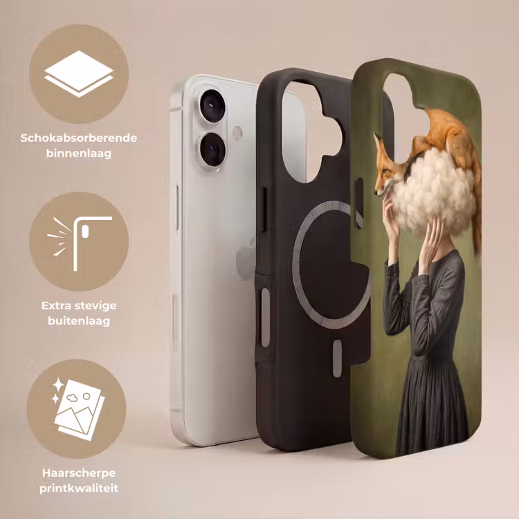 Vos - Surrealistisch - Groen Toughcase MagSafe Apple iPhone 17 klein -USP_Lagen_NL