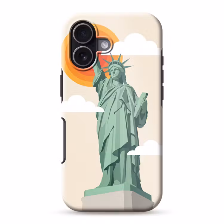 Vrijheidsbeeld - New York - Zon - Modern Toughcase MagSafe Apple iPhone 17 klein -3d