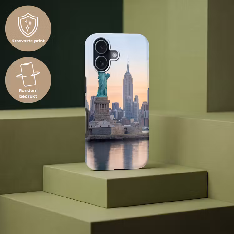 Vrijheidsbeeld - New York - Zonsopgang - Stad - Architectuur Toughcase MagSafe Apple iPhone 17 klein -USP_PrintM_NL