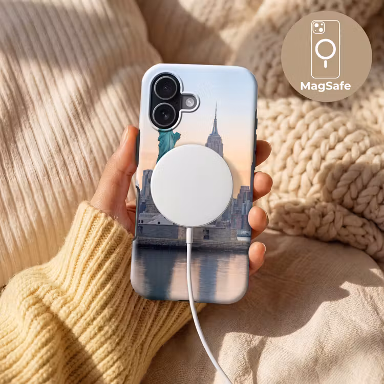 Vrijheidsbeeld - New York - Zonsopgang - Stad - Architectuur Toughcase MagSafe Apple iPhone 17 klein -USP_MagsafeV