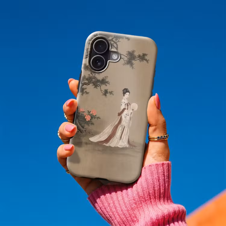 Vrouw - Azië - Kunst - Beige Toughcase MagSafe Apple iPhone 17 klein -Sfeer1V