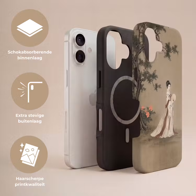 Vrouw - Azië - Kunst - Beige Toughcase MagSafe Apple iPhone 17 klein -USP_Lagen_NL