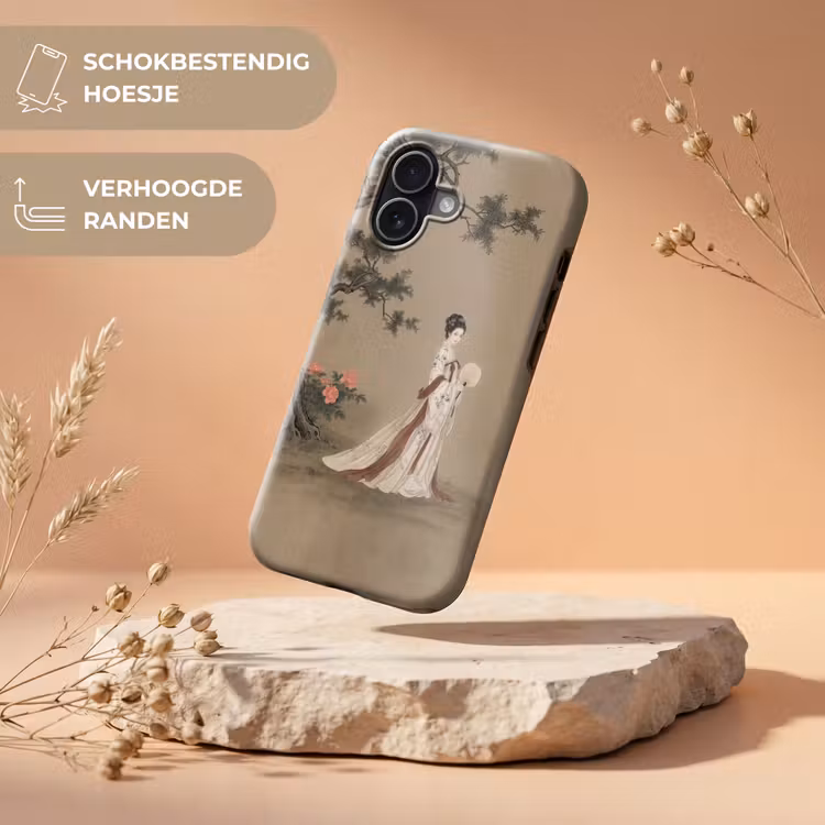 Vrouw - Azië - Kunst - Beige Toughcase MagSafe Apple iPhone 17 klein -USP_RandenV_NL