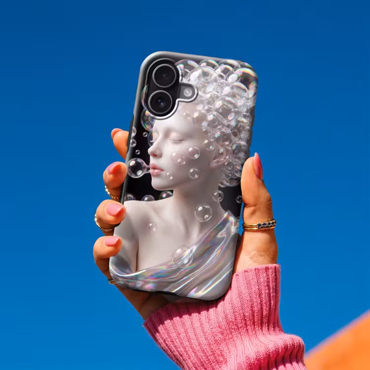 Vrouw - Bellen - Abstract - Kleurrijk Toughcase MagSafe Apple iPhone 17 klein -Sfeer1V
