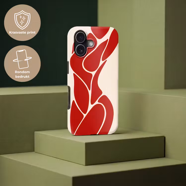 Vrouw - Figuur - Abstract - Modern - Rood Toughcase MagSafe Apple iPhone 17 klein -USP_PrintM_NL