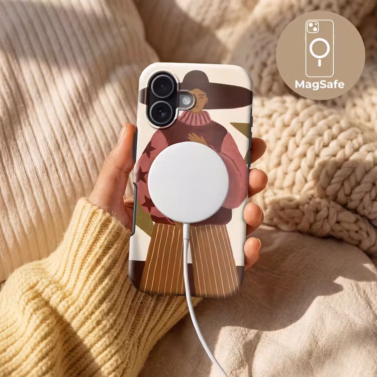 Vrouw - Hoed - Abstract - Modern - Portret Toughcase MagSafe Apple iPhone 17 klein -USP_MagsafeV