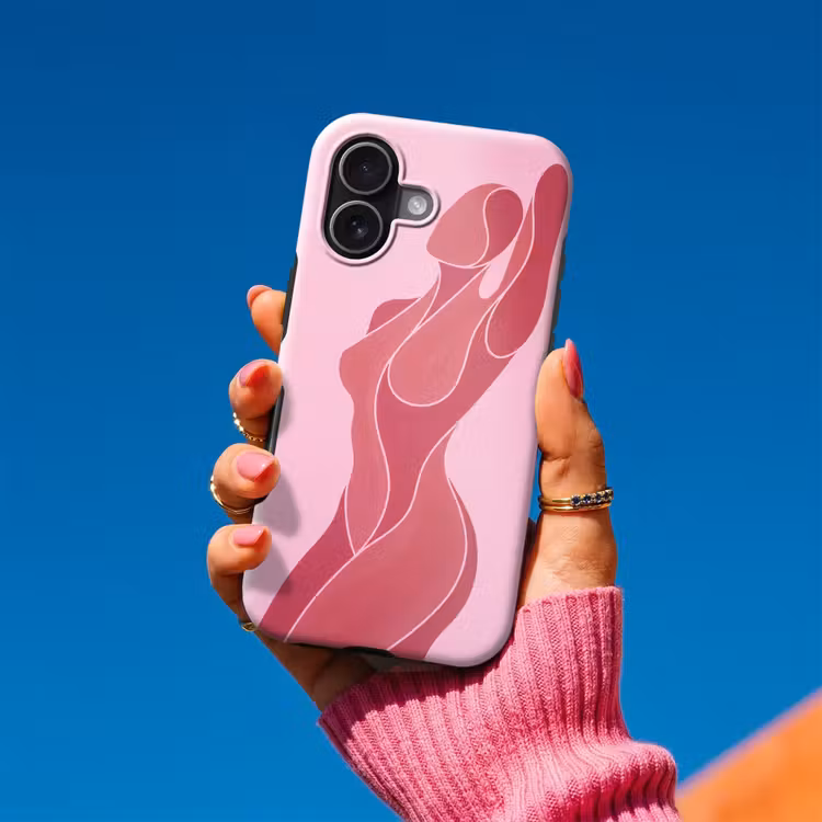Vrouw - Lichaam - Abstract - Roze Toughcase MagSafe Apple iPhone 17 klein -Sfeer1V