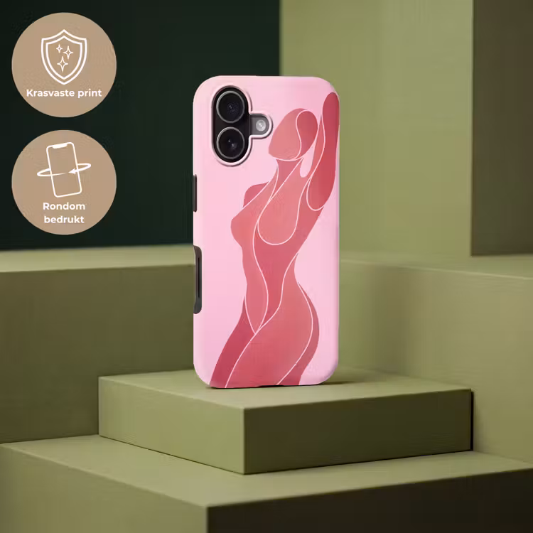 Vrouw - Lichaam - Abstract - Roze Toughcase MagSafe Apple iPhone 17 klein -USP_PrintM_NL