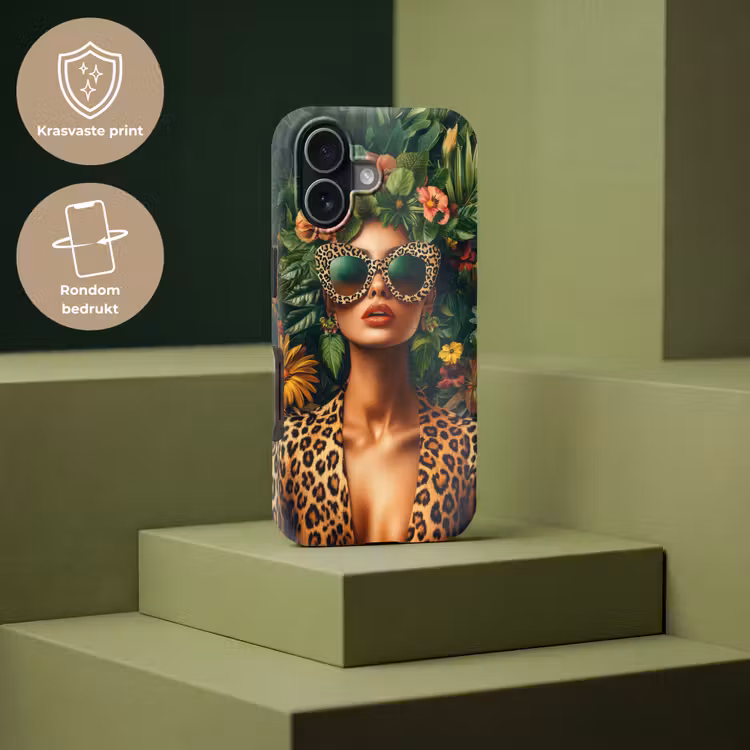 Vrouw - Panterprint - Jungle - Natuur - Luxe Toughcase MagSafe Apple iPhone 17 klein -USP_PrintM_NL