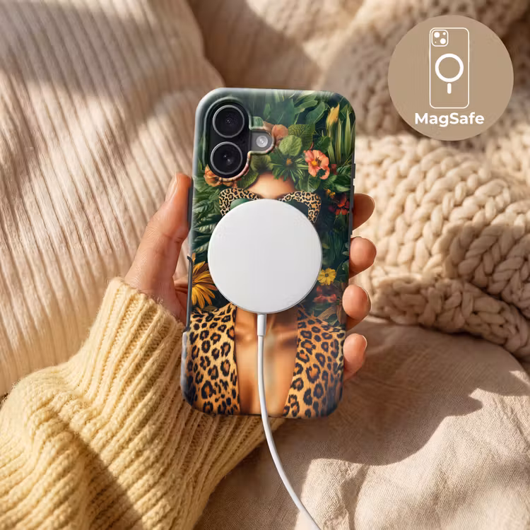 Vrouw - Panterprint - Jungle - Natuur - Luxe Toughcase MagSafe Apple iPhone 17 klein -USP_MagsafeV