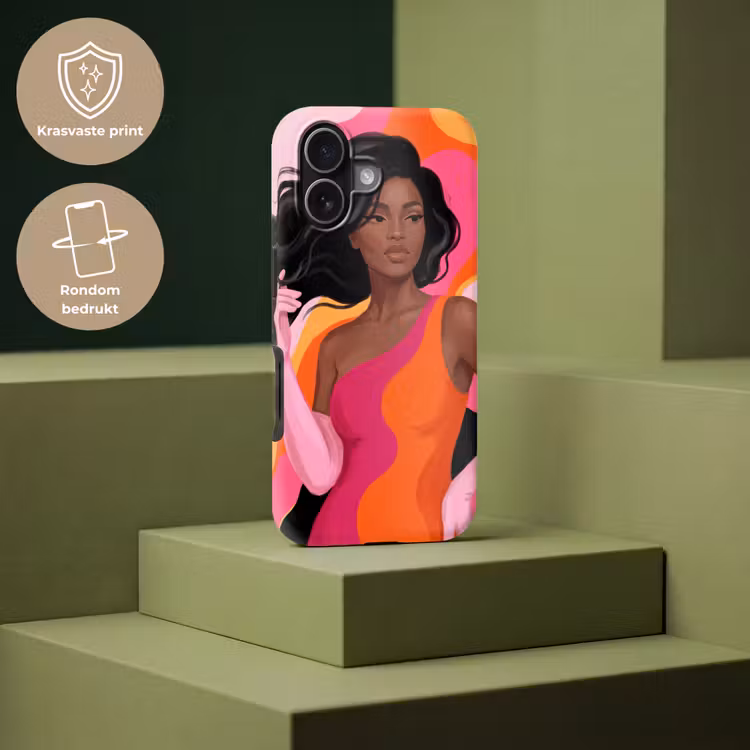 Vrouw - Portret - Kleurrijk - Modern - Kunst Toughcase MagSafe Apple iPhone 17 klein -USP_PrintM_NL