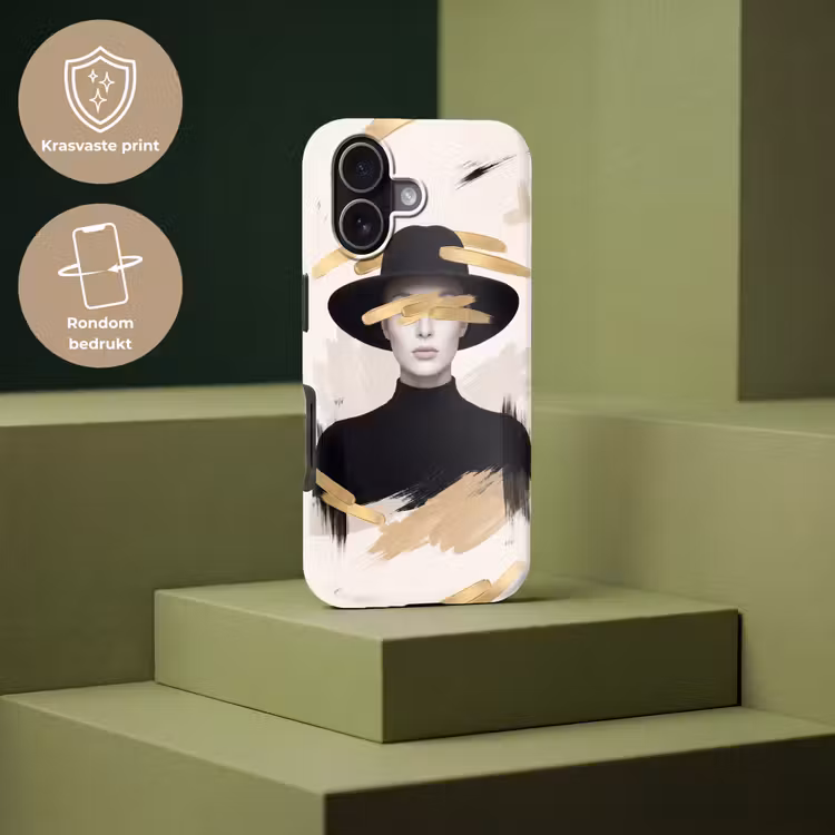 Vrouw - Portret - Modern - Goud - Kunst Toughcase MagSafe Apple iPhone 17 klein -USP_PrintM_NL
