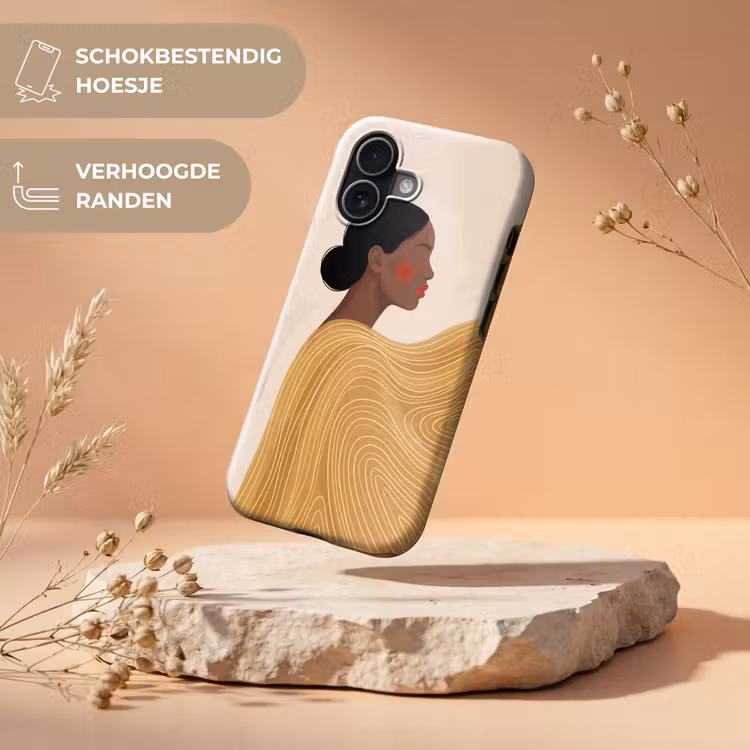 Vrouw - Profiel - Modern - Abstract - Kunst Toughcase MagSafe Apple iPhone 17 klein -USP_RandenV_NL