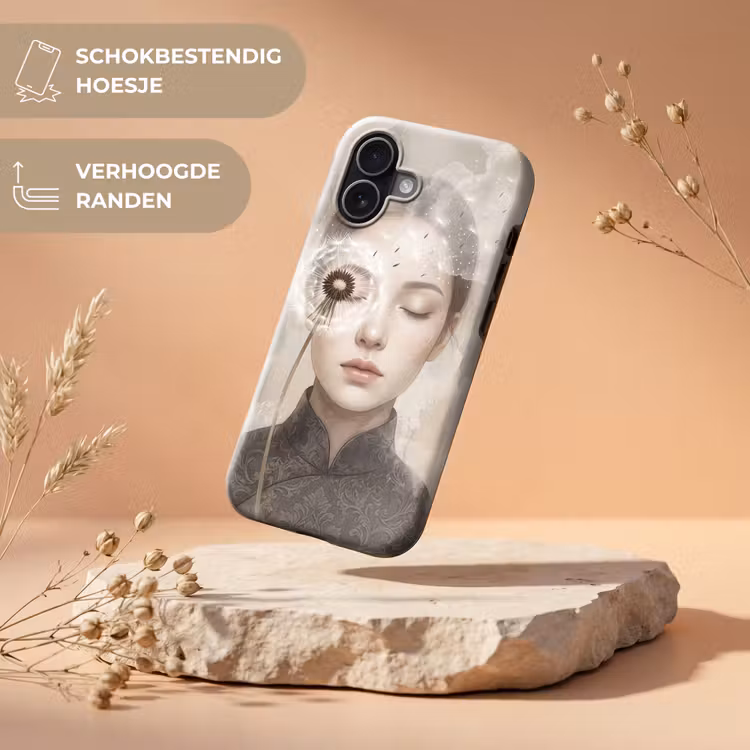 Vrouw - Sereen - Grijs Toughcase MagSafe Apple iPhone 17 klein -USP_RandenV_NL