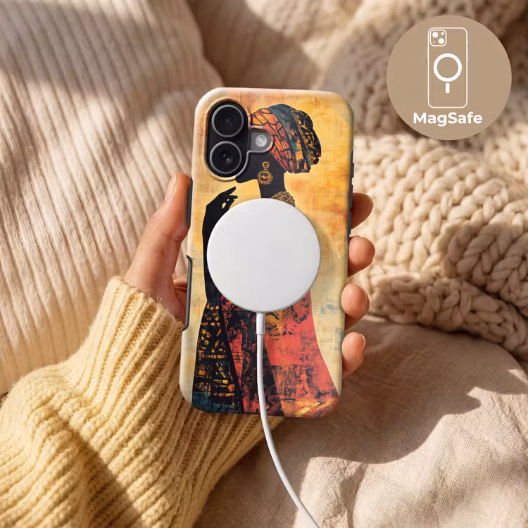 Vrouw - Silhouet - Patronen - Sierlijk Toughcase MagSafe Apple iPhone 17 klein -USP_MagsafeV