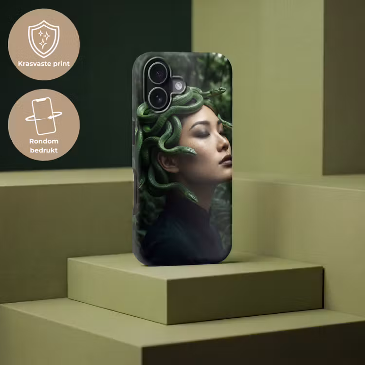 Vrouw - Slang - Natuur - Mystiek - Groen Toughcase MagSafe Apple iPhone 17 klein -USP_PrintM_NL