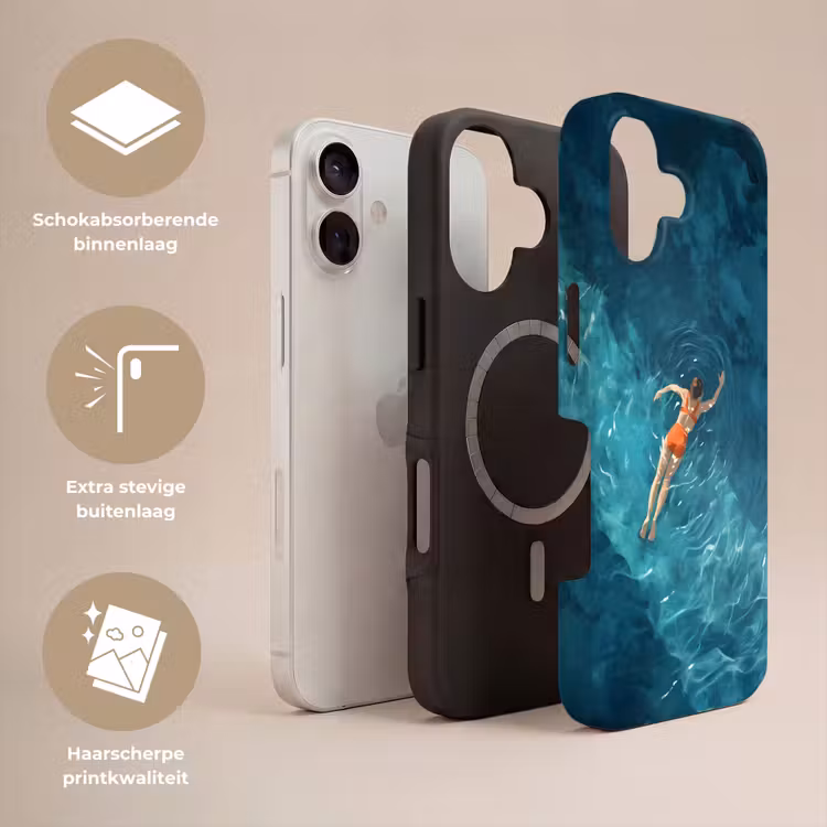 Vrouw - Water - Bikini - Oranje Toughcase MagSafe Apple iPhone 17 klein -USP_Lagen_NL