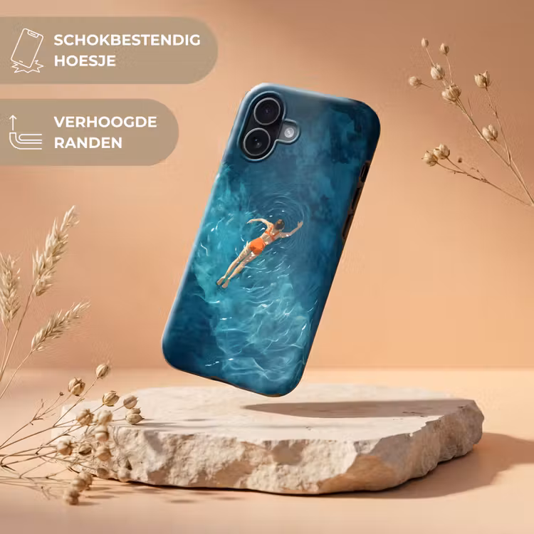 Vrouw - Water - Bikini - Oranje Toughcase MagSafe Apple iPhone 17 klein -USP_RandenV_NL