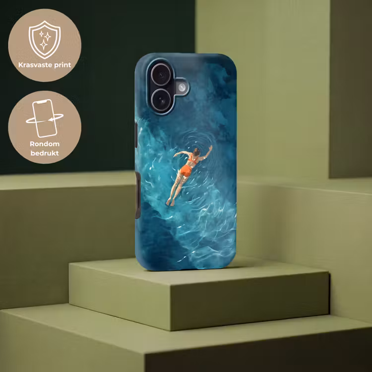 Vrouw - Water - Bikini - Oranje Toughcase MagSafe Apple iPhone 17 klein -USP_PrintM_NL