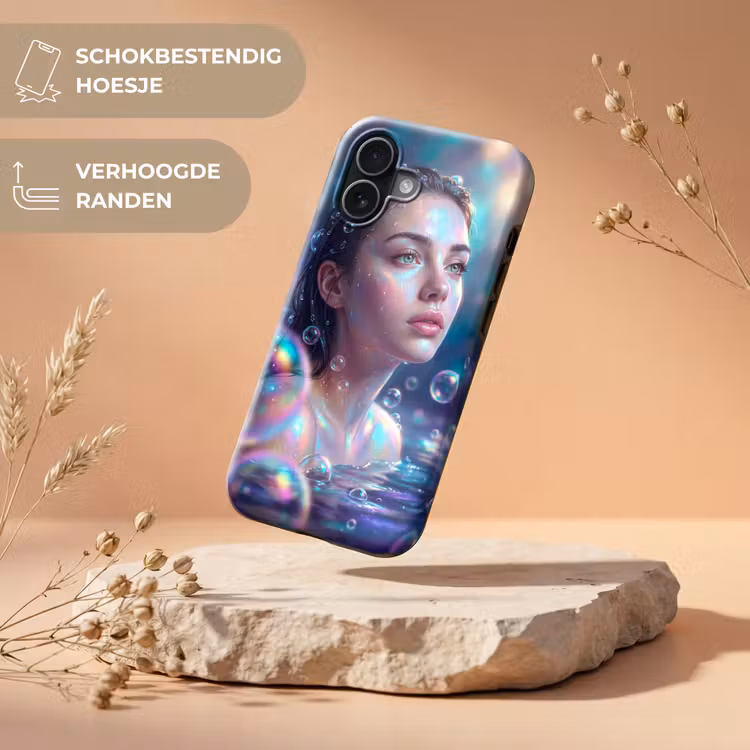 Vrouw - Water - Portret - Kleurrijk - Modern Toughcase MagSafe Apple iPhone 17 klein -USP_RandenV_NL