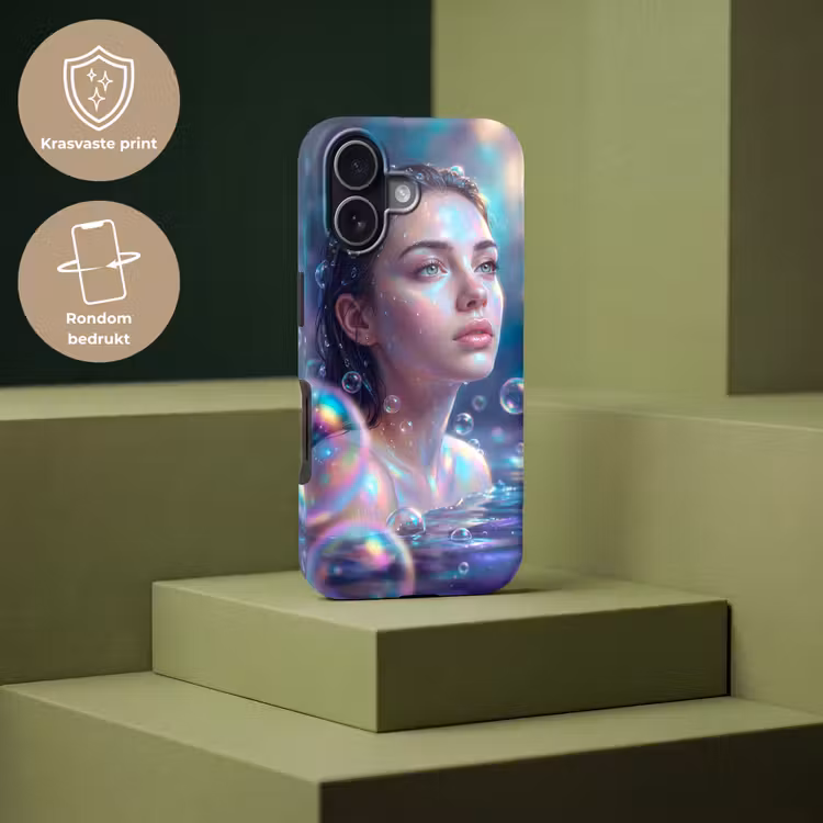Vrouw - Water - Portret - Kleurrijk - Modern Toughcase MagSafe Apple iPhone 17 klein -USP_PrintM_NL