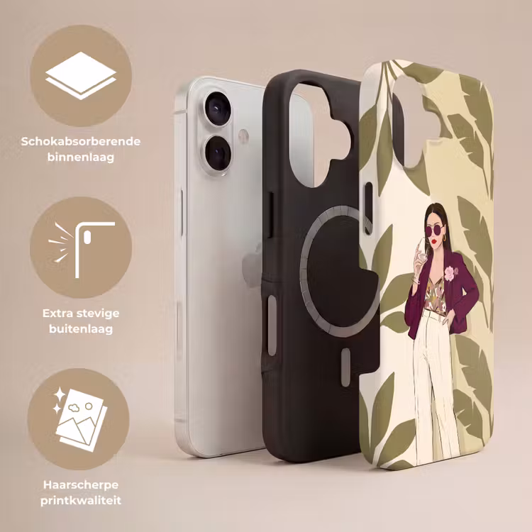 Vrouw - Wijn - Portret - Mode - Modern Toughcase MagSafe Apple iPhone 17 klein -USP_Lagen_NL