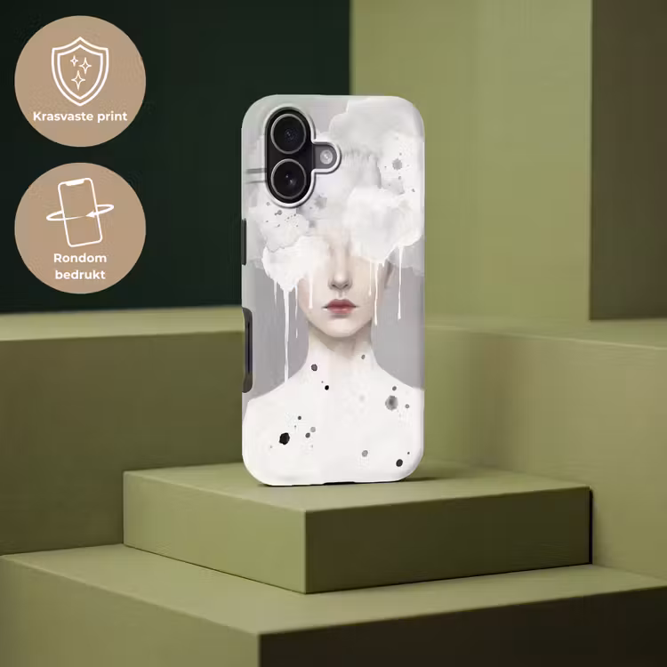 Vrouw - Wolk - Grijs Toughcase MagSafe Apple iPhone 17 klein -USP_PrintM_NL