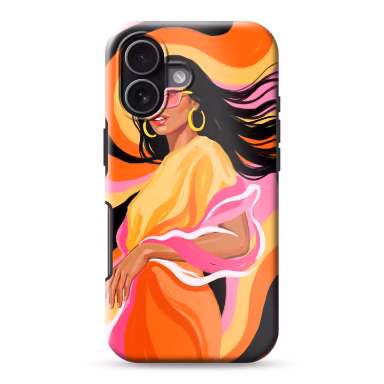 Vrouw - Zonnebril - Abstract - Kleurrijk Toughcase MagSafe Apple iPhone 17 klein -3d