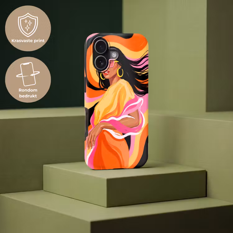 Vrouw - Zonnebril - Abstract - Kleurrijk Toughcase MagSafe Apple iPhone 17 klein -USP_PrintM_NL
