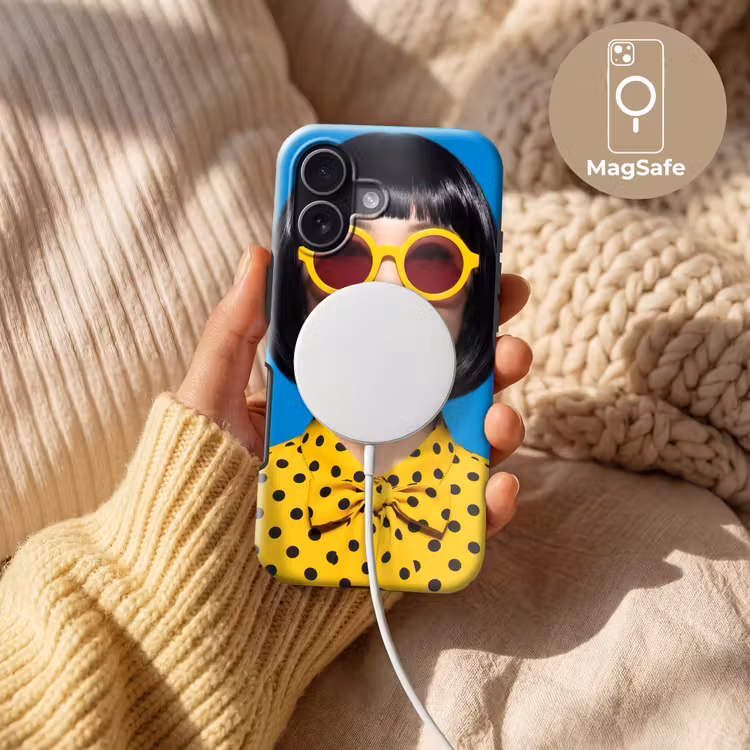 Vrouw - Zonnebril - Pop Art - Portret - Geel Toughcase MagSafe Apple iPhone 17 klein -USP_MagsafeV