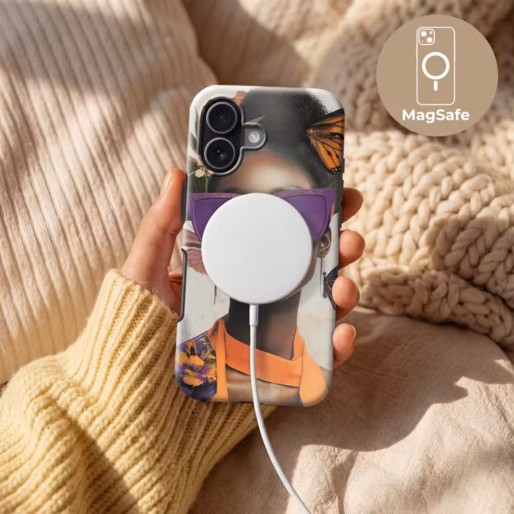 Vrouw - Zonnebril - Vlinder - Bloemen Toughcase MagSafe Apple iPhone 17 klein -USP_MagsafeV