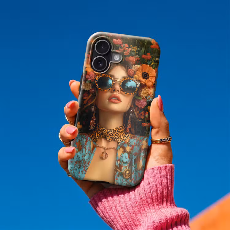 Vrouwen - Bloemen - Modern - Bril - Abstract Toughcase MagSafe Apple iPhone 17 klein -Sfeer1V