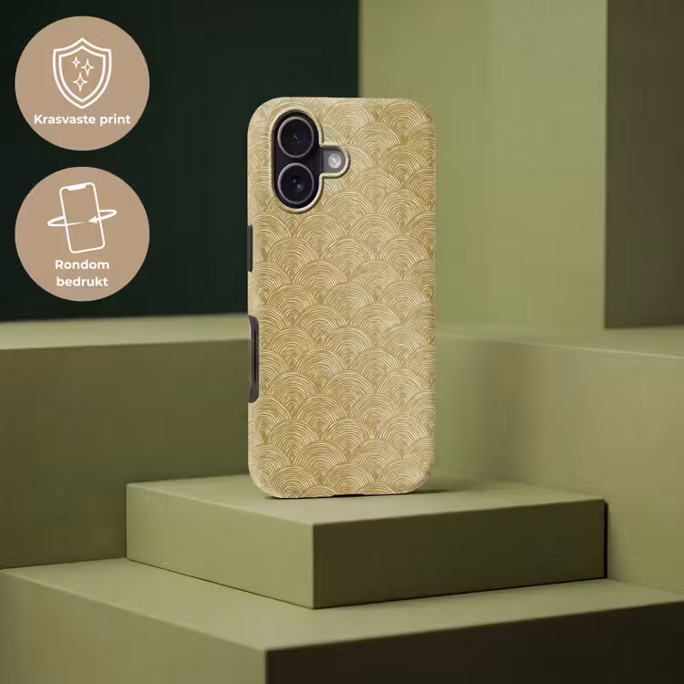 Waaier - Geometrisch - Groen Toughcase MagSafe Apple iPhone 17 klein 1017 -USP_PrintM_NL