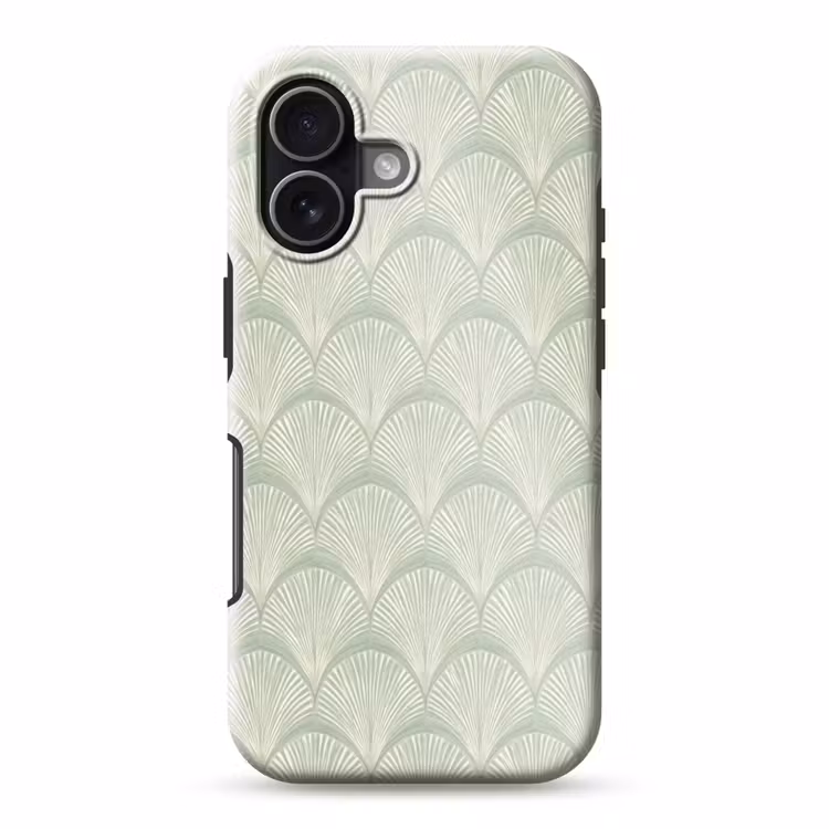 Waaiers - Patroon - Groen Toughcase MagSafe Apple iPhone 17 klein 1017 -3d