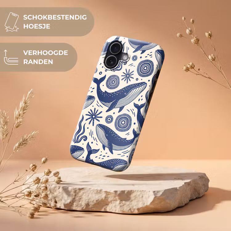 Walvis - Onderwater - Dieren - Abstract - Blauw Toughcase MagSafe Apple iPhone 17 klein -USP_RandenV_NL