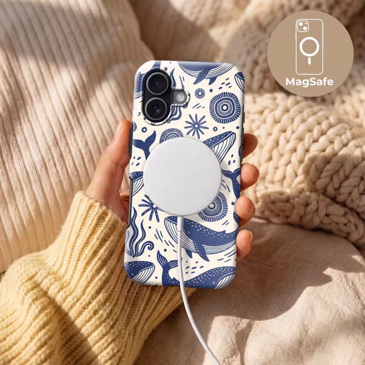Walvis - Onderwater - Dieren - Abstract - Blauw Toughcase MagSafe Apple iPhone 17 klein -USP_MagsafeV