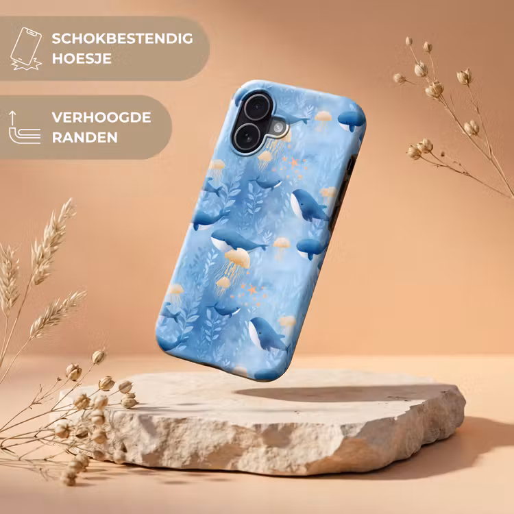 Walvissen - Oceaan - Blauw Toughcase MagSafe Apple iPhone 17 klein 1017 -USP_RandenV_NL