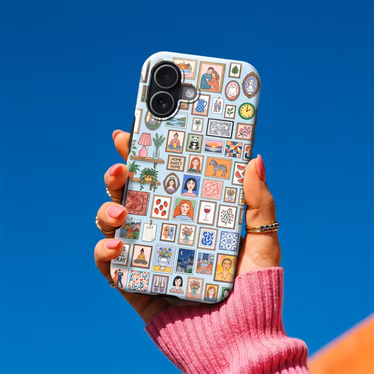 Wanddecoratie - Collectie - Huis - Illustratief - Kleurrijk Toughcase MagSafe Apple iPhone 17 klein -Sfeer1V