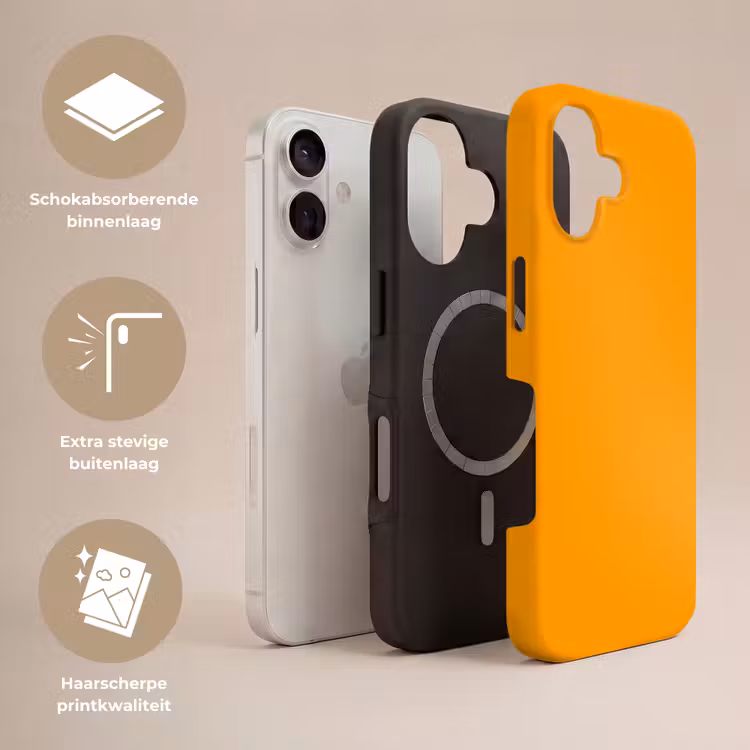 Warm - Ochre - Oranje Toughcase MagSafe Apple iPhone 17 klein 1017 -USP_Lagen_NL