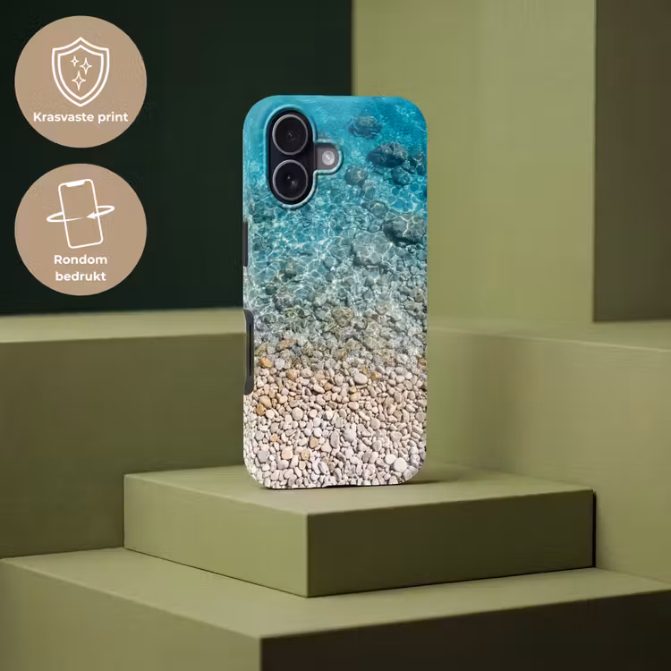 Water - Kiezels - Natuur - Levendig - Turkoois Toughcase MagSafe Apple iPhone 17 klein -USP_PrintM_NL