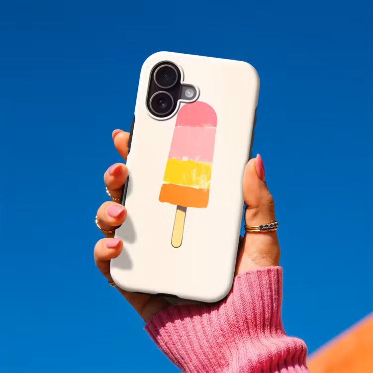 Waterijsje - Retro - Stokje - Roze Toughcase MagSafe Apple iPhone 17 klein -Sfeer1V
