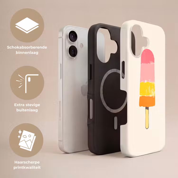 Waterijsje - Retro - Stokje - Roze Toughcase MagSafe Apple iPhone 17 klein -USP_Lagen_NL