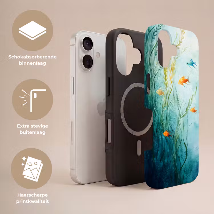 Waterplanten - Vissen - Kleurrijk - Water Toughcase MagSafe Apple iPhone 17 klein -USP_Lagen_NL