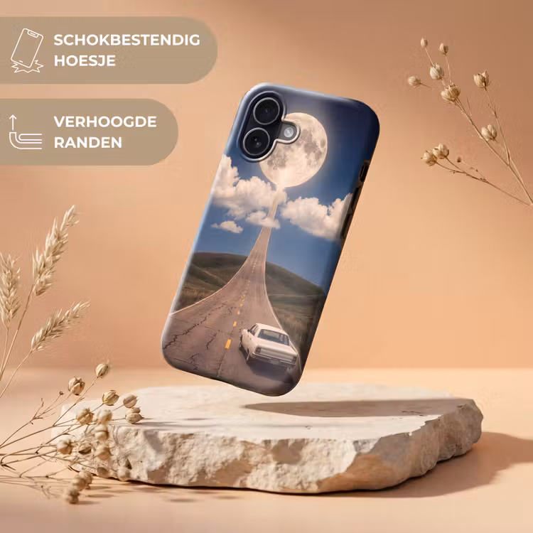 Telefoonhoesje Toughcase - Weg - Maan - Nacht - Weg - Maan - Nacht Toughcase MagSafe Apple iPhone 17 klein