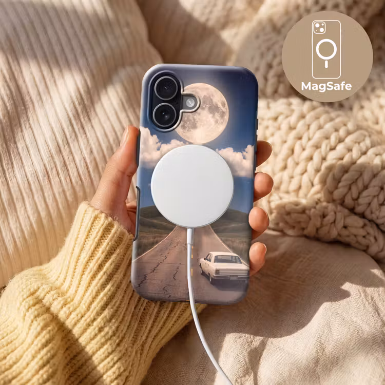 Telefoonhoesje Toughcase - Weg - Maan - Nacht - Weg - Maan - Nacht Toughcase MagSafe Apple iPhone 17 klein